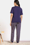 Zivame 2 Mile Fashion Knit Cotton Loungewear Set - Medieval Blue — thumbnail 4